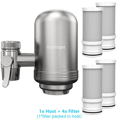 ALTHY Stainless Steel Faucet Tap Water Filter Purifier System, NSF Certified Reduces Lead, Chlorine & Bad Taste Kitchen